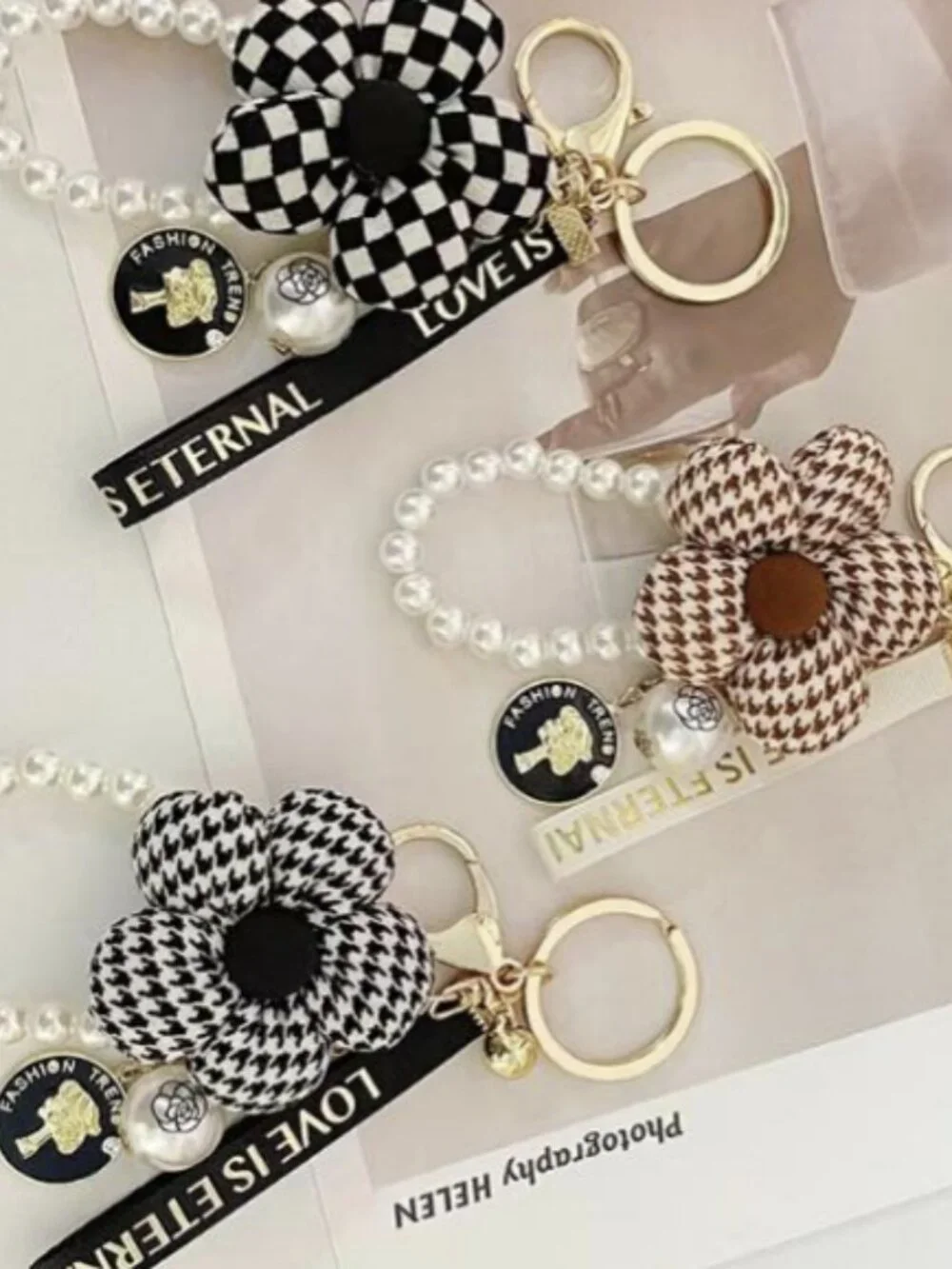 Flower Beaded keychains B27